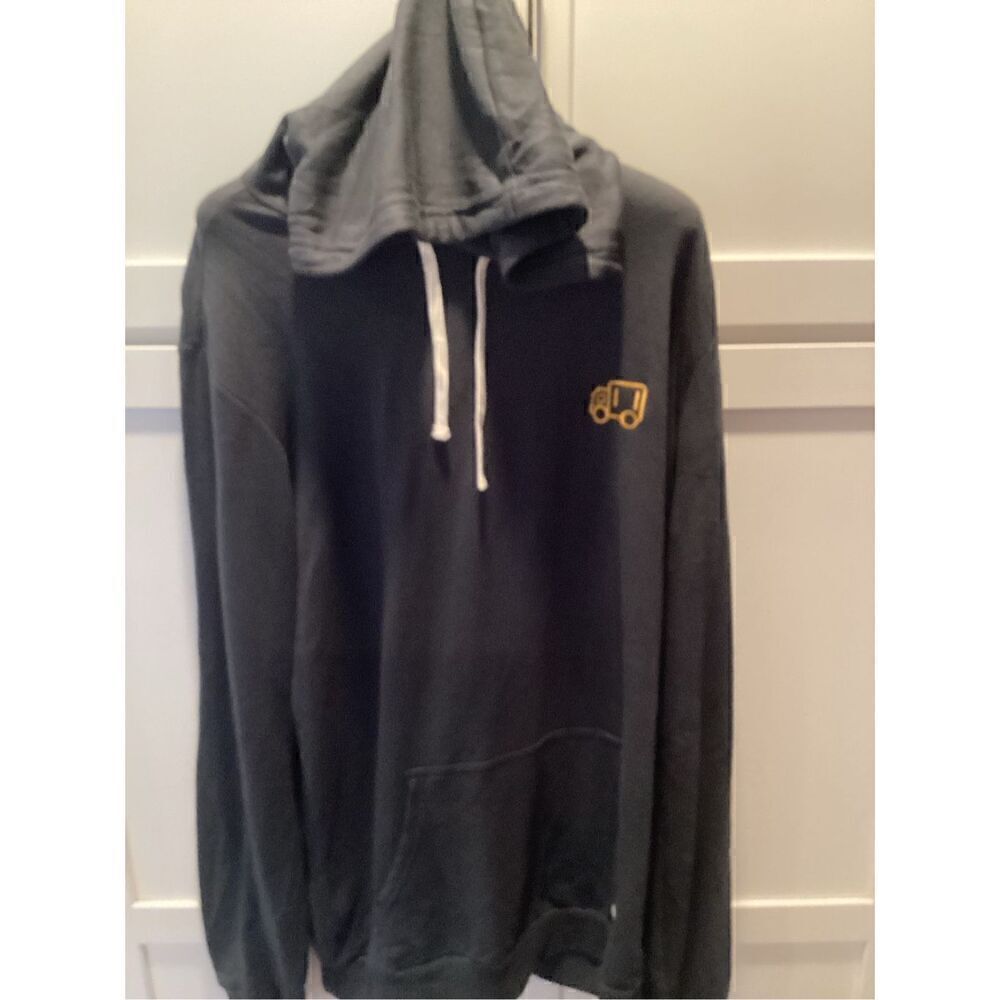Marine Layer Twill Terry Pullover Hoodie Sz XL Blue Gray SOFT
